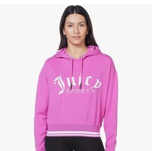 Juicy Couture Women's Cropped Logo Pullover Hodie Sizw XL